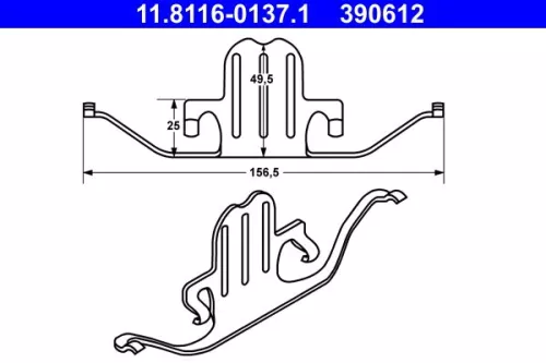 Veer, remklauw ATE 11.8116-0137.1)
