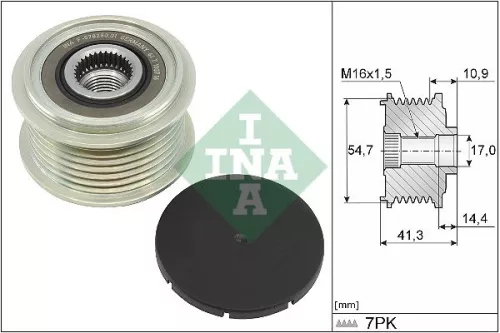 Vrijloopkoppeling van de dynamo Schaeffler INA 535 0351 10)