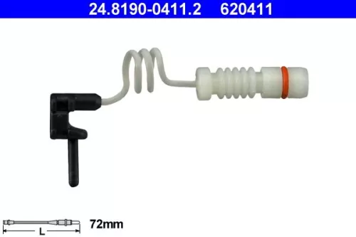 Waarschuwing: contact, slijtage van de remblokken ATE 24.8190-0411.2)