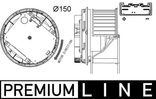 Binnenventilator MAHLE AB 263 000P)