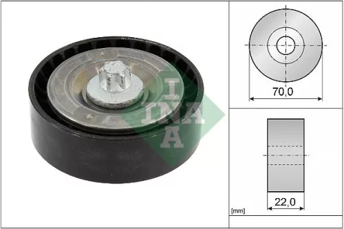 Ombuigings-/geleidingspoelie, V-geribbelde riem Schaeffler INA 532 0895 10)