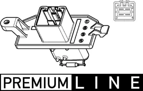 Weerstand, interne ventilator MAHLE ABR 104 000P)