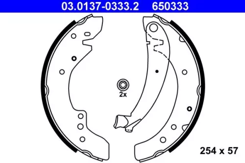 Brake Shoe Set ATE 03.0137-0333.2)