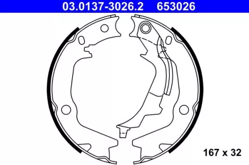 Remblokkenset, parkeerrem ATE 03.0137-3026.2)