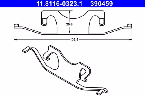Veer, remklauw ATE 11.8116-0323.1)