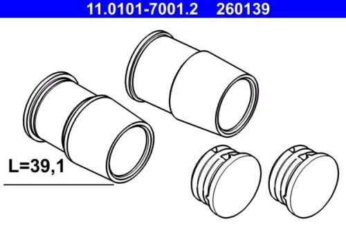 Geleidebusset, remklauw ATE 11.0101-7001.2)