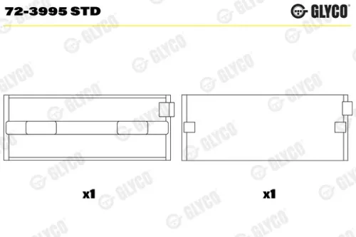 Krukaslager GLYCO 72-3995 STD)