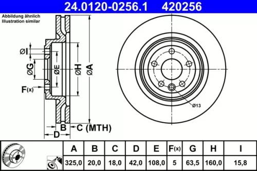Remschijf ATE 24.0120-0256.1)