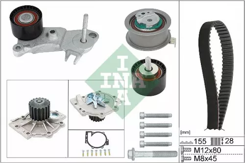 Water Pump & Timing Belt Kit Schaeffler INA 530 0762 30)