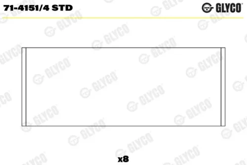 Drijfstanglager GLYCO 71-4151/4 STD)
