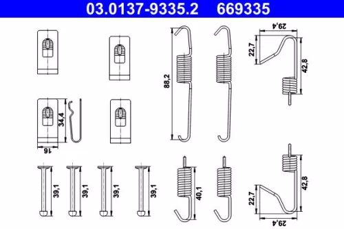 Accessoirekit, parkeerremblokken ATE 03.0137-9335.2)