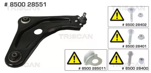 Draagarm/achterwielophanging TRISCAN 8500 28551)