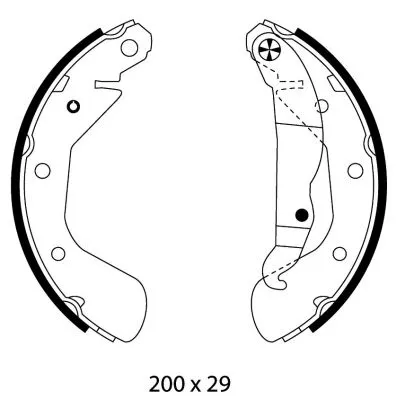 Brake Shoe Set TEXTAR 91058100)