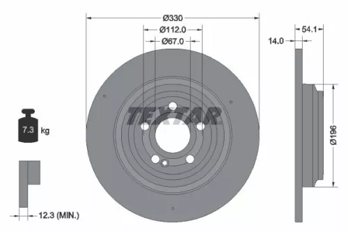 Remschijf TEXTAR 92306905)