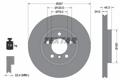 Remschijf TEXTAR 92275605)