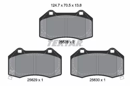 Remblokkenset, schijfrem TEXTAR 2552803)