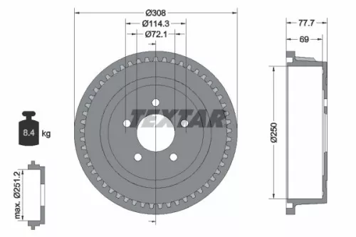 Remtrommel TEXTAR 94028100)