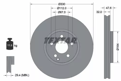 Remschijf TEXTAR 92198805)