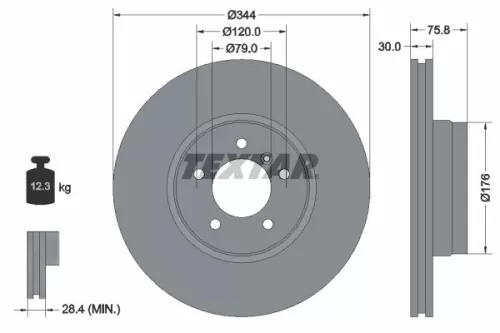 Remschijf TEXTAR 92134400)