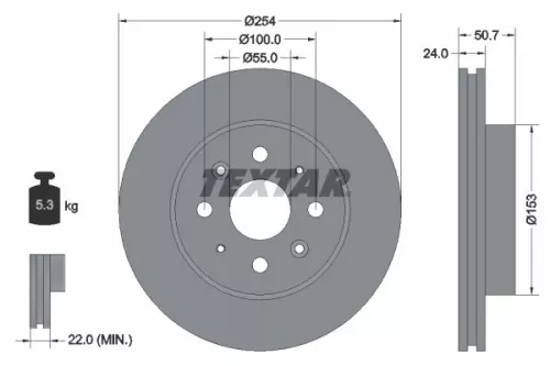 Remschijf TEXTAR 92147000)