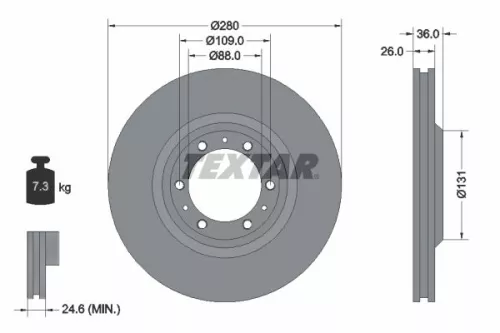 Remschijf TEXTAR 92091400)