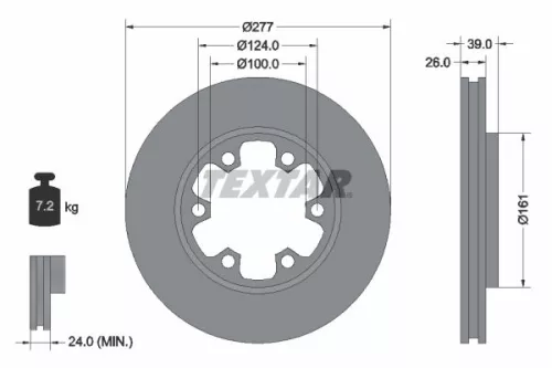 Remschijf TEXTAR 92059000)