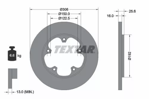 Remschijf TEXTAR 92274103)