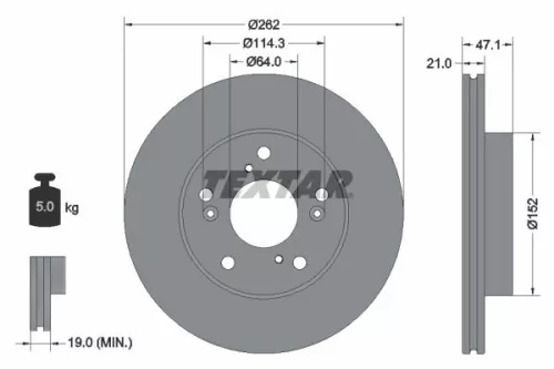 Remschijf TEXTAR 92294503)
