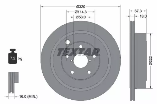 Remschijf TEXTAR 92255903)