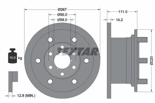 Brake Disc TEXTAR 93019400)