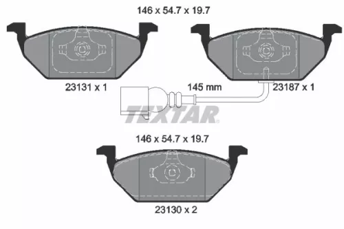 Brake Pad Set, disc brake TEXTAR 2313101)