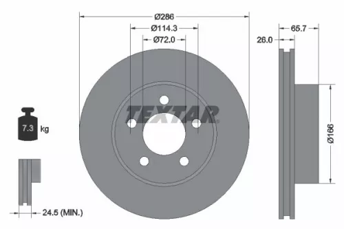 Remschijf TEXTAR 92169003)