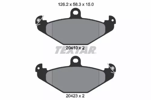 Brake Pad Set, disc brake TEXTAR 2041001)