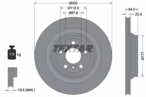 Remschijf TEXTAR 92273505)
