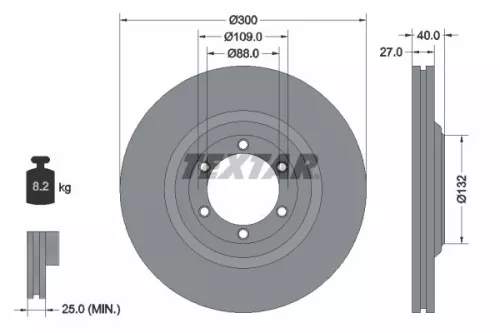 Remschijf TEXTAR 92282403)