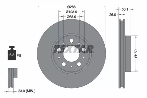 Remschijf TEXTAR 92100503)