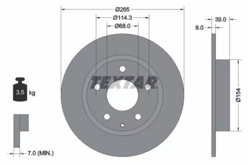 Remschijf TEXTAR 92267703)