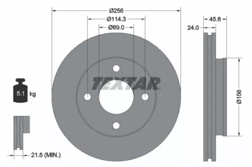 Remschijf TEXTAR 92134803)