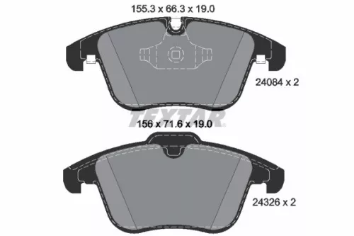 Remblokkenset, schijfrem TEXTAR 2408401)