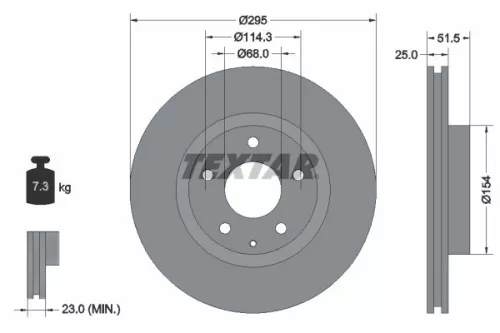 Remschijf TEXTAR 92267603)