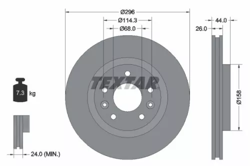 Brake Disc TEXTAR 92274203)