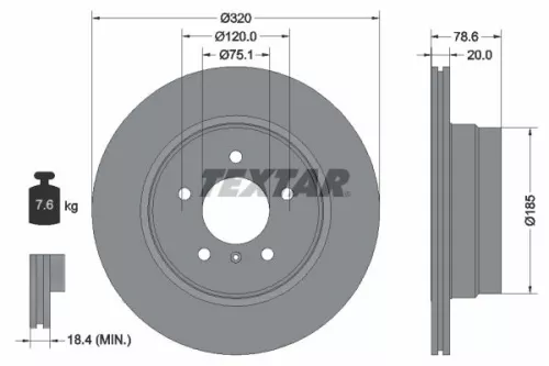 Remschijf TEXTAR 92161103)