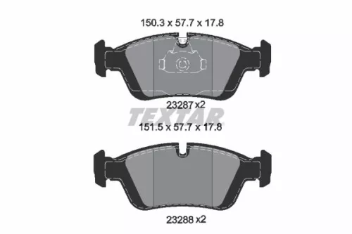 Remblokkenset, schijfrem TEXTAR 2328702)