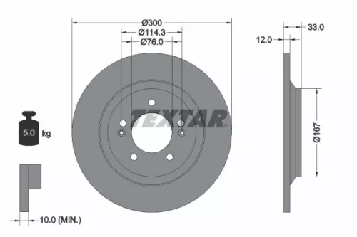 Remschijf TEXTAR 92296303)