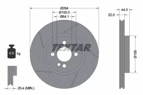 Remschijf TEXTAR 92196703)
