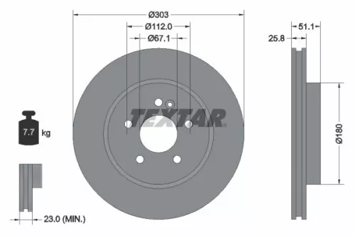 Remschijf TEXTAR 92089905)