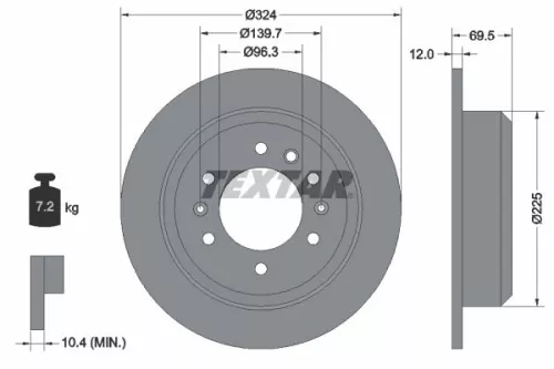 Remschijf TEXTAR 92161800)