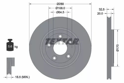 Remschijf TEXTAR 92099100)