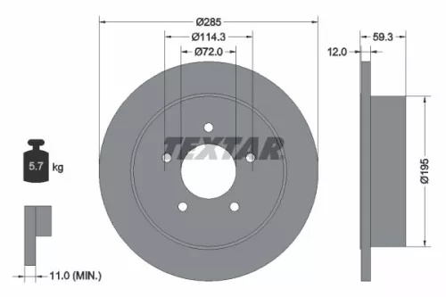 Remschijf TEXTAR 92194003)