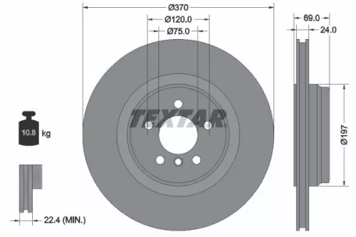 Remschijf TEXTAR 92270003)